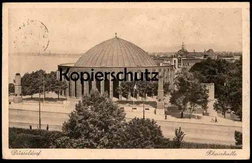 ALTE POSTKARTE DÜSSELDORF RHEINHALLE PLANETARIUM Ansichtskarte postcard cpa AK