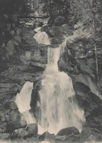 ALTE POSTKARTE WASSERFÄLLE BEI TRIBERG BAHNPOST KONSTANZ OFFENBURG 1904 Wasserfall waterfall Ansichtskarte postcard cpa