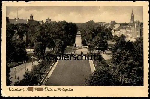 ALTE POSTKARTE DÜSSELDORF A. H. PLATZ MIT KÖNIGSALLEE 1939 postcard Ansichtskarte cpa AK