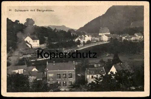 ALTE POSTKARTE SCHEUERN MIT BERGNASSAU PANORAMA TOTALANSICHT 1924 NASSAU postcard Ansichtskarte cpa AK