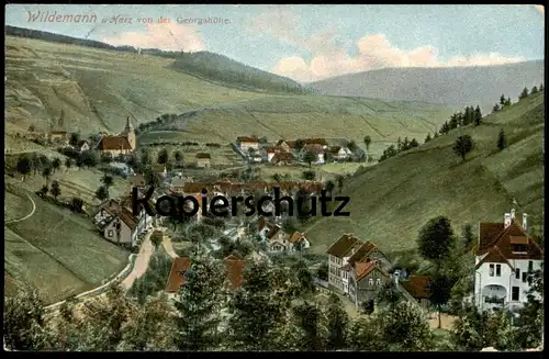 ALTE POSTKARTE WILDEMANN IM HARZ VON DER GEORGSHÖHE Ansichtskarte postcard AK cpa