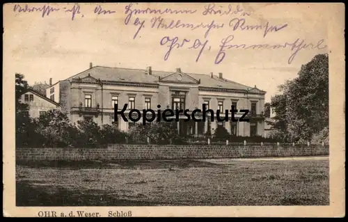 ALTE POSTKARTE OHR AN DER WESER SCHLOSS EMMERTHAL castle chateau Ansichtskarte postcard AK cpa