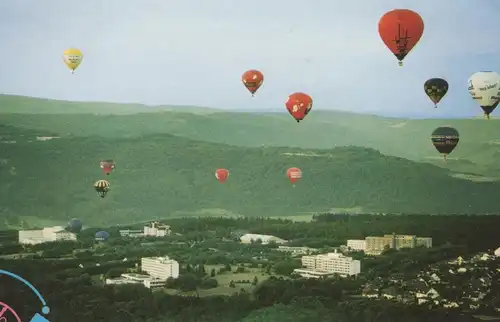 ÄLTERE POSTKARTE REHA-ZENTRUM-BERNKASTEL-KUES BALLON HEISSLUFTBALLON hot-air balloon montgolfière Ansichtskarte postcard