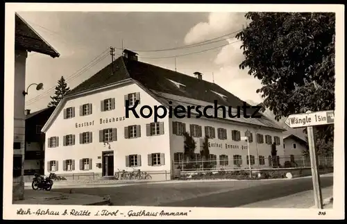 ALTE POSTKARTE LECH-ASCHAU BEI REUTTE IN TIROL GASTHAUS AMMANN LECHASCHAU Motorrad moto motorbike Wängle Ansichtskarte