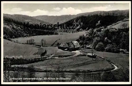 ALTE POSTKARTE LUTZERATH-EIFEL ALT-MÜHLE IM ÜSSBACHTAL Hotel Eifeler Hof Ulmen cpa AK Ansichtskarte postcard