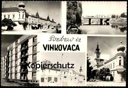 ÄLTERE POSTKARTE POZDRAV IZ VINKOVACA croatia Kroatien cpa AK Ansichtskarte postcard
