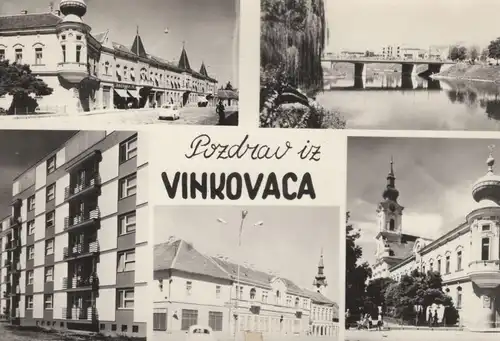 ÄLTERE POSTKARTE POZDRAV IZ VINKOVACA croatia Kroatien cpa AK Ansichtskarte postcard