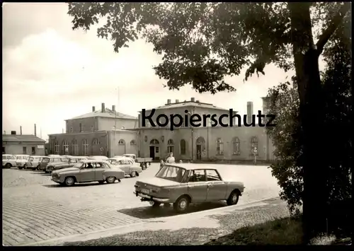 ÄLTERE POSTKARTE WURZEN BAHNHOF WARTBURG SKODA  station gare Ansichtskarte cpa AK postcard