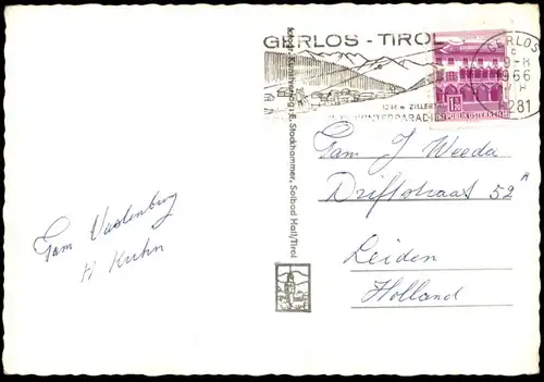 ÄLTERE POSTKARTE TERFENS TIROL GASTHOF PENSION HUSSL Bezirk Schwaz Ansichtskarte cpa AK postcard