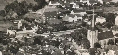 ÄLTERE POSTKARTE LENGERICH WESTFALEN ORIGINAL LUFTFOTO FEUERWEHR-HAUS FLIEGERAUFNAHME LUFTBILD  Ansichtskarte AK cpa