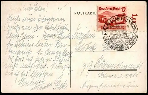 ALTE POSTKARTE IAA BERLIN 1939 INTERNATIONALE AUTOMOBIL-AUSSTELLUNG KLOKIEN KLOTZ KIENAST HORCH  cars car cpa postcard