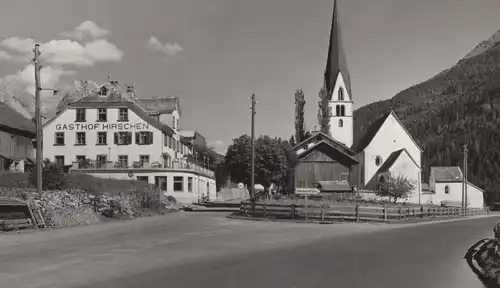 ÄLTERE POSTKARTE PETTNEU AM ARLBERG GASTHOF HIRSCHEN MIT EISENSPITZE TIROL postcard cpa AK Ansichtskarte