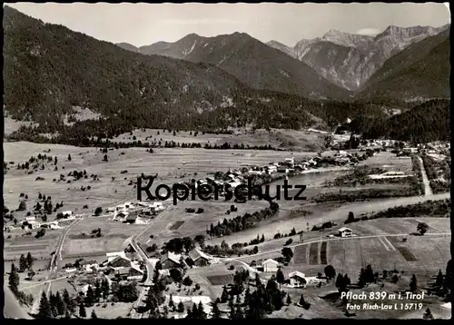 ÄLTERE POSTKARTE PFLACH 839 M IN TIROL PANORAMA TOTALANSICHT Reutte postcard cpa AK Ansichtskarte