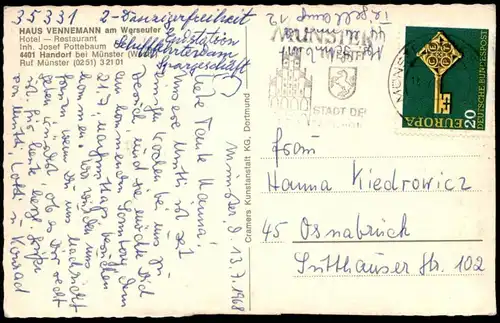 ALTE POSTKARTE HAUS VENNEMANN HANDORF WESTF. Münster postcard cpa AK Ansichtskarte