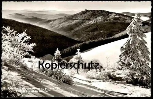 ÄLTERE POSTKARTE ASTENBERG HOCHSAUERLAND 842 M Ü. M. BLICK ZUM HOHEN KNOCHEN Winterberg cpa AK postcard Ansichtskarte
