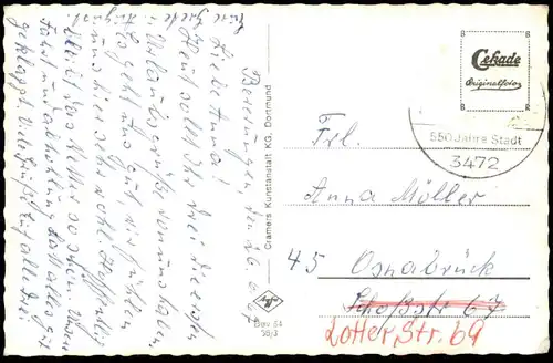 ÄLTERE POSTKARTE GRUSS AUS BEVERUNGEN IM WESERBERGLAND HOTEL ALTDEUTSCHES GASTHAUS DAB BIER Schiff Weser Ansichtskarte