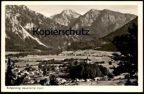ÄLTERE POSTKARTE RUHPOLDING BAYERISCHE ALPEN PANORAMA TOTALANSICHT TOTAL Ansichtskarte cpa AK postcard