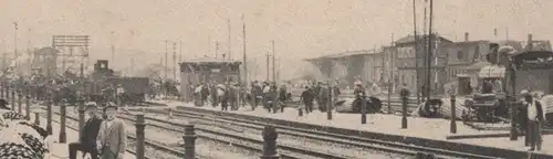 ALTE POSTKARTE VERHEERUNGEN AM BAHNHOF APPENWEIER DURCH DAS UNWETTER VOM 10. AUGUST 1905 DAMPFLOK station gare disaster