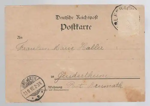 ALTE LITHO POSTKARTE GRUSS VOM BERWARTSTEIN UND ST. ANNAKAPELLE Burg Bergzabern Erlenbach Dahn postcard Ansichtskarte AK