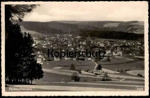 ALTE POSTKARTE POCKAU FLÖHATAL PANORAMA 1938 TOTALANSICHT GESAMTANSICHT Pockau-Lengefeld postcard cpa AK Ansichtskarte
