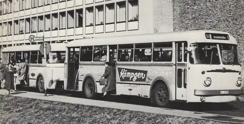 ÄLTERE POSTKARTE BILDSERIE KÖLN OMNIBUS MIT UNTERFLURMOTOR IM EINSATZ MIT HÄNGER BAUJAHR 1953 Bus postcard cpa AK