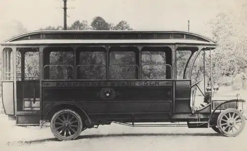 ÄLTERE POSTKARTE BILDSERIE OMNIBUS ERSTER KRAFTOMNIBUS IN KÖLN 1907 BIS 1909 Bus Cöln Oldtimer postcard Ansichtskarte