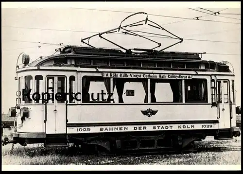 ÄLTERE POSTKARTE BILDSERIE VORORTBAHN KÖLN ERSTE ZWEIACHSIGE SERIE TRIEBWAGEN BAUJAHR 1903-1908 KALK VINGST OSTHEIM RATH