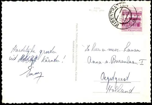 ÄLTERE POSTKARTE EISENTRATTEN PANORAMA KÄRNTEN 1965 Austria Österreich postcard cpa AK Ansichtskarte
