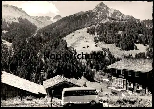 ÄLTERE POSTKARTE BERGHAUS VALISERA GAMPABING GEGEN REUTEHORN St. Gallenkirch Gampaping VW Bus postcard cpa Ansichtskarte