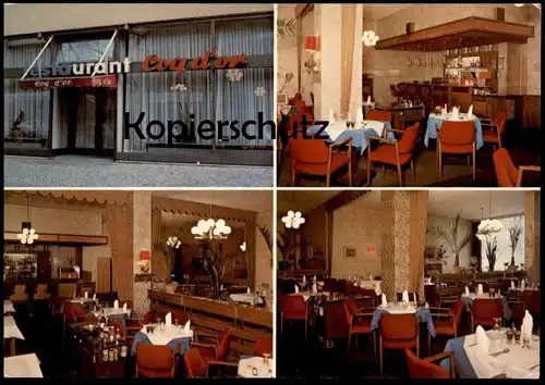 ÄLTERE POSTKARTE BERLIN FRANZÖSISCHES RESTAURANT COQ D'OR INHABER M. ZUCKER postcard cpa AK Ansichtskarte