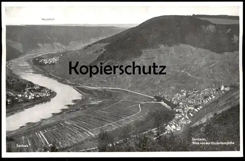 ALTE POSTKARTE SENHEIM BLICK VON DER HINDENBURGHÖHE SENHALS MESENICH Cochem postcard cpa AK Ansichtskarte