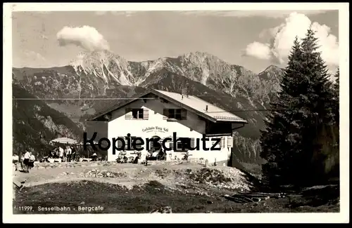 ÄLTERE POSTKARTE SESSELBAHN BERGCAFE BERGSTATION AM IMBERGERHORN ÜBER HINDELANG postcard cpa AK Ansichtskarte