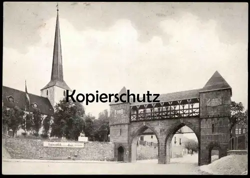 ALTE POSTKARTE EINGANG VON LANGENBERG THÜRINGEN HEIMATFEST 1934 ARCHITEKT HARRY KÖHLER GERA Ansichtskarte cpa postcard