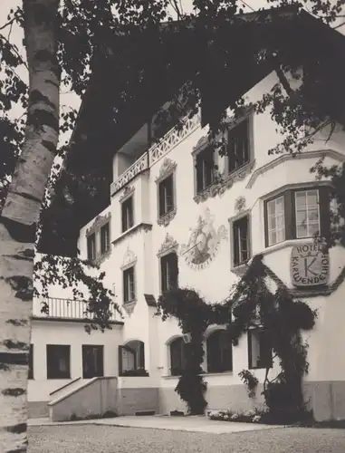 ALTE POSTKARTE HOTEL KARWENDELHOF SEEFELD TIROL SONNENUHR Sundial cadran Solaire cpa AK Ansichtskarte postcard