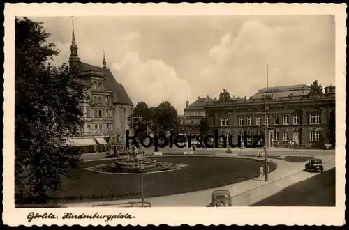 ALTE POSTKARTE GÖRLITZ HINDENBURGPLATZ Zgorzelec Strassenbahn tram tramway cpa Ansichtskarte postcard Hindenburg-Platz
