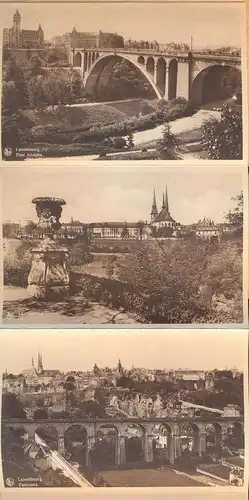 LEPORELLO ALT POSTKARTE LUXEMBOURG 10 CARTES VUES À DÉPLIER SERIE 1 Place de Metz Avenue Luxemburg Schaack Nels