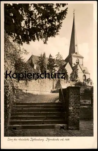 ALTE POSTKARTE LINZ DAS RHEINISCHE ROTHENBURG PFARRKIRCHE ERBAUT 1206 Kirche cpa Ansichtskarte postcard AK