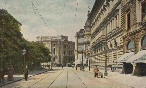 ALTE POSTKARTE LEIPZIG ECKE SCHILLERSTRASSE PETERSSTRASSE U. MARKGRAFENSTRASSE cpa Ansichtskarte postcard AK