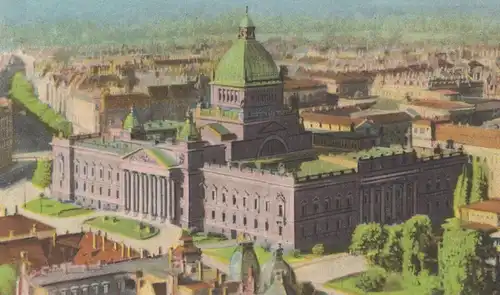 ALTE KÜNSTLER POSTKARTE LEIPZIG REICHSGERICHT PANORAMA Gericht court cpa Ansichtskarte postcard AK