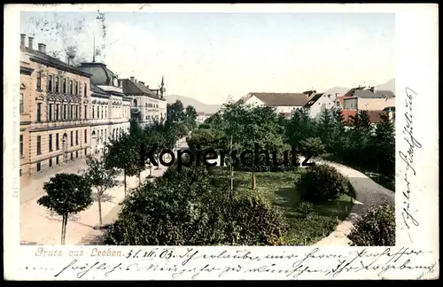 ALTE POSTKARTE GRUSS AUS LEOBEN 1903 STEIERMARK cpa Ansichtskarte postcard AK