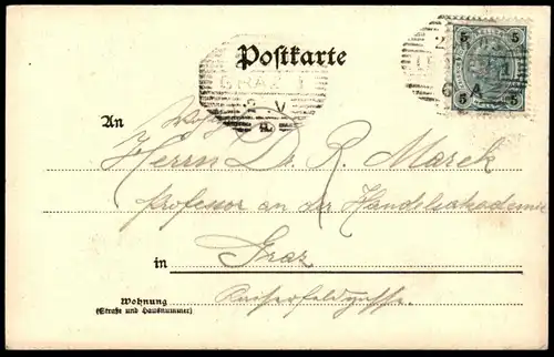 ALTE POSTKARTE LEOBEN STADTPARK 1903 MÄDCHEN SONNTAGSKLEID Kinderwagen Kind cpa Ansichtskarte postcard AK