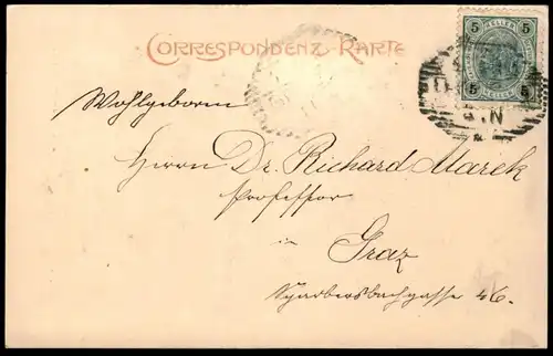 ALTE POSTKARTE LEOBEN PARTIE AUF DIE MUGEL 1904 Wanderer cpa Ansichtskarte postcard AK