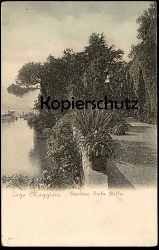 ALTE POSTKARTE LAGO MAGGIORE GIARDINO ISOLA BELLA Garten garden italy Italia cpa AK postcard Ansichtskarte