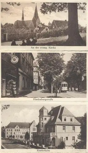 ALTES LEPORELLO DIE SCHÖNSTEN ANSICHTEN VON GUMMERSBACH HINDENBURGSTRASSE MOLTKESTRASSE BORNERHOF 12 Ansichten komplett