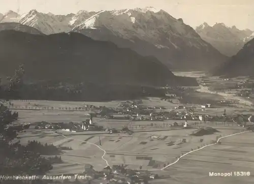 ALTE POSTKARTE REUTTE 1930 GEGEN DIE HORNBACHKETTE AUSSERFERN TIROL Monopol Verlag postcard cpa AK Ansichtskarte