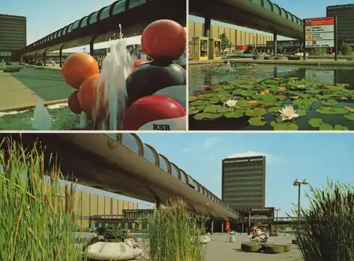 ÄLTERE POSTKARTE DÜSSELDORF MESSE- UND KONGRESS-ZENTRUM SEEROSE Stempel didacta 1979 Ansichtskarte water lily postcard
