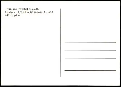 ÄLTERE POSTKARTE LEGDEN FERIEN- UND FREIZEITHOF STEINKUHLE HAIDKAMP Kreis Borken Ansichtskarte cpa AK postcard