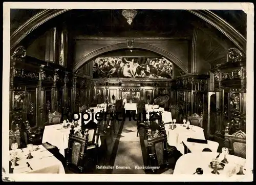 ALTE POSTKARTE RATSKELLER BREMEN KAISERZIMMER Keller Gaststätte Weingläser Weinrömer Ansichtskarte cpa AK postcard