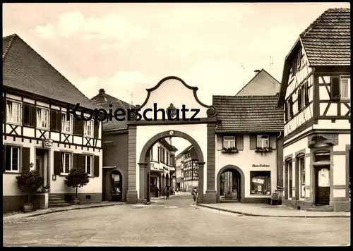 ÄLTERE POSTKARTE BAROCKSTADT ETTENHEIM UNTERES TOR FOTO OEHLER 1966 gate porte postcard Ansichtskarte cpa AK