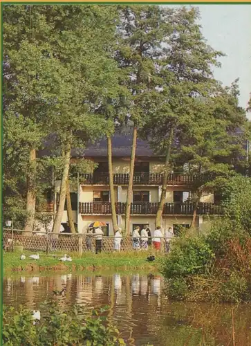 ÄLTERE POSTKARTE HOTEL RESTAURANT KARLSMÜHLE MERTESDORF BEI TRIER postcard Ansichtskarte cpa AK